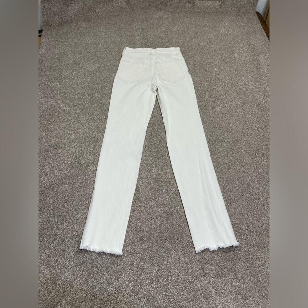 Abercrombie & fitch womens ultra high rise straight jeans sz 0R/25 button fly